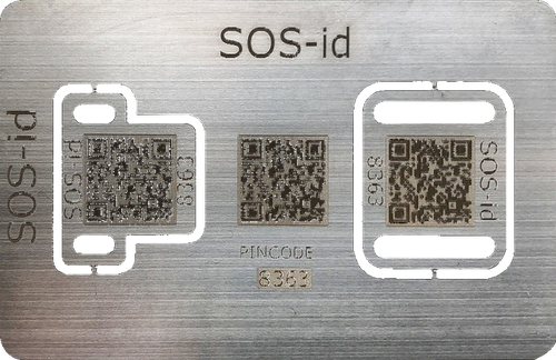 SOS-ID stainless steel tag